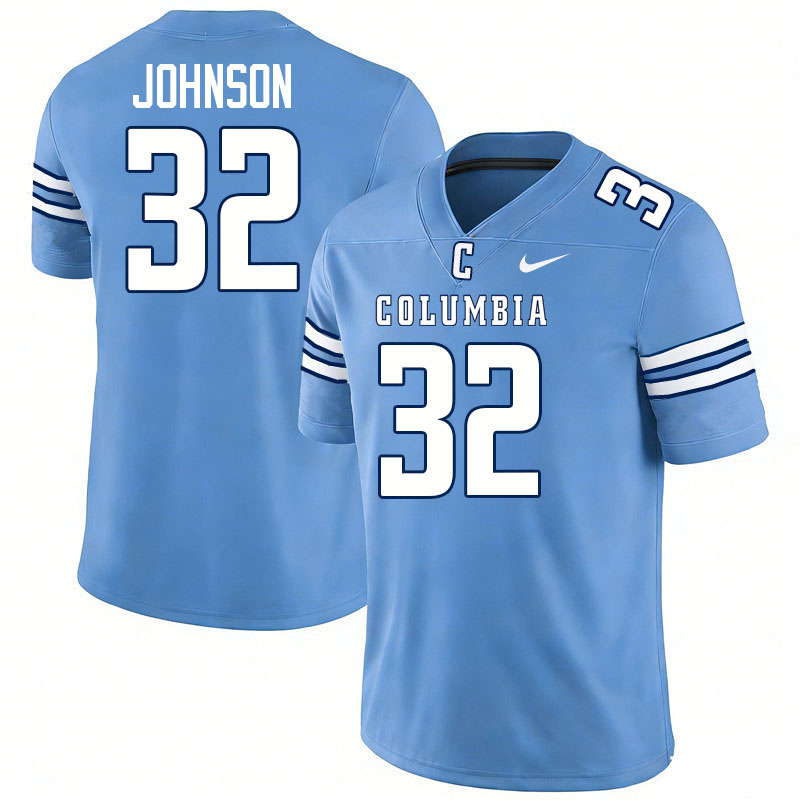 Columbia Lions #32 Griffin Johnson College Football Jerseys,Uniforms Stitched-Columbia Blue